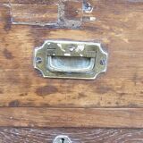 Old bedside table with 4 drawers in Burmese teak