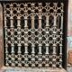 Openwork indian door in metal and blue wood