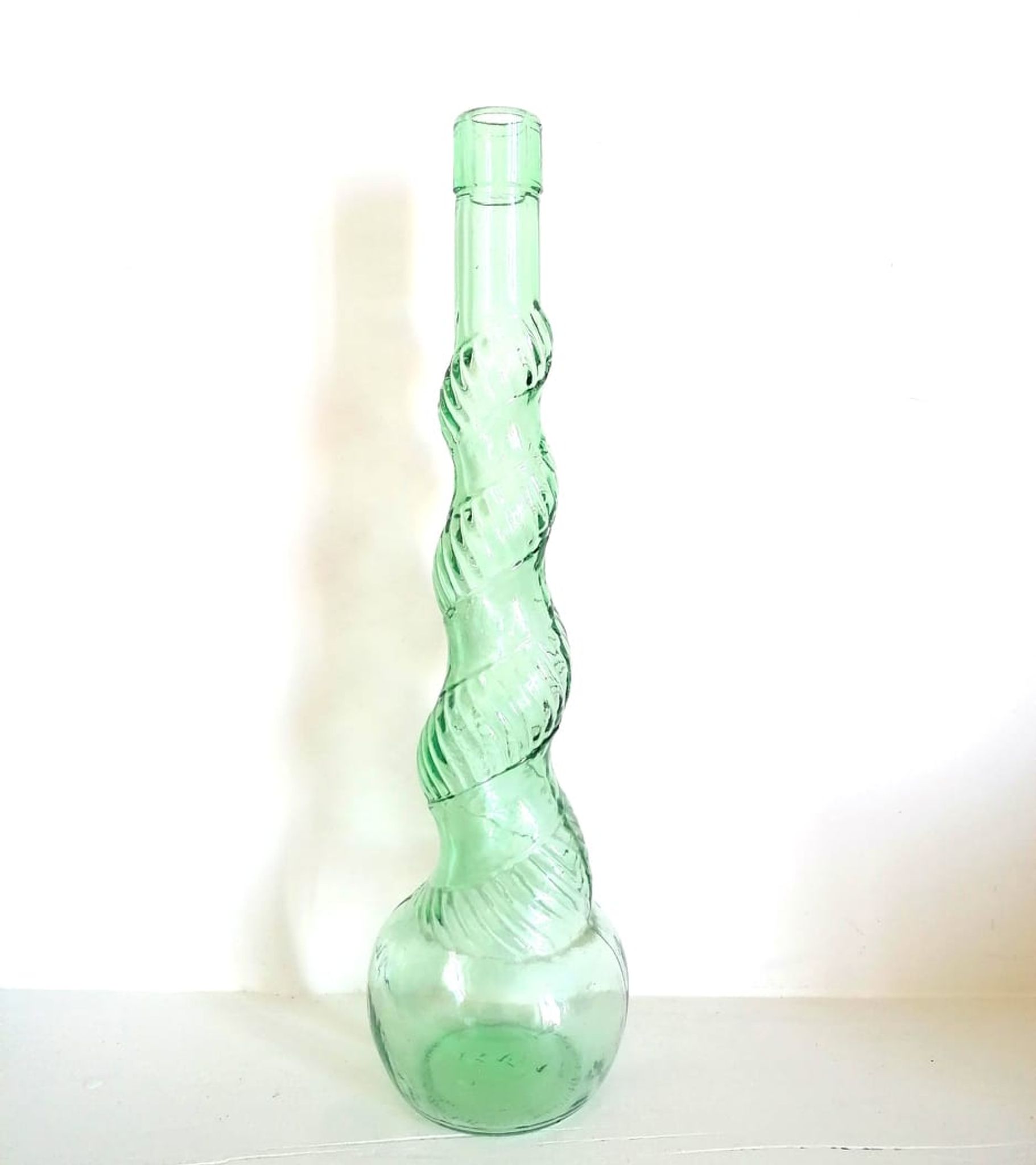 Three glass decanters from Empoli, Italy 1960
