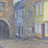 Antique painting by Pierre Boissart (1878-1944) signed country view B8