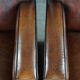 A very beautiful set of 2 Art Deco design armchairs in sheep leather