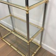 Neoclassical shelf with silver gunmetal patina and gilt metal