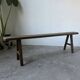 Small solid walnut farm bench, 1950s