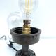 wall lamp or ceiling lamp cast steel gooseneck style 1930