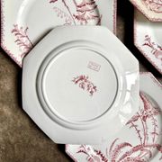 6 flat plates in ironstone Clairefontaine, "Indiana" service.