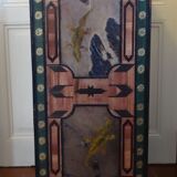 Bali furniture (sideboard) in polychromed banana leaves 54 x 91 x 38 cm