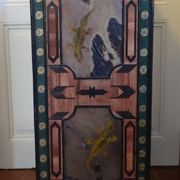 Bali furniture (sideboard) in polychromed banana leaves 54 x 91 x 38 cm