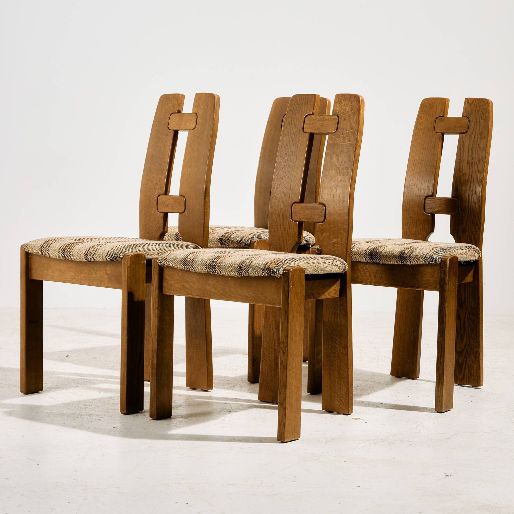 Oak dining chair, set of 4