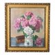 Watercolor bouquet of hydrangeas still life 20th golden frame
