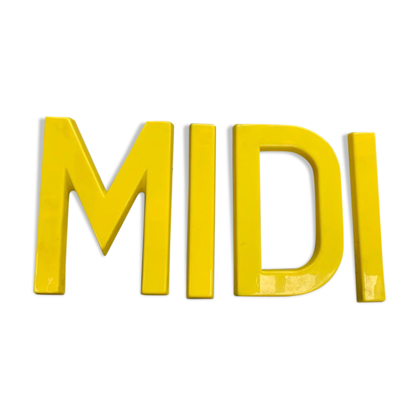 Lettres vintage plexi jaune années 70