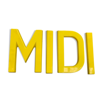 Large vintage Letters plex es 70s yellow Plexi