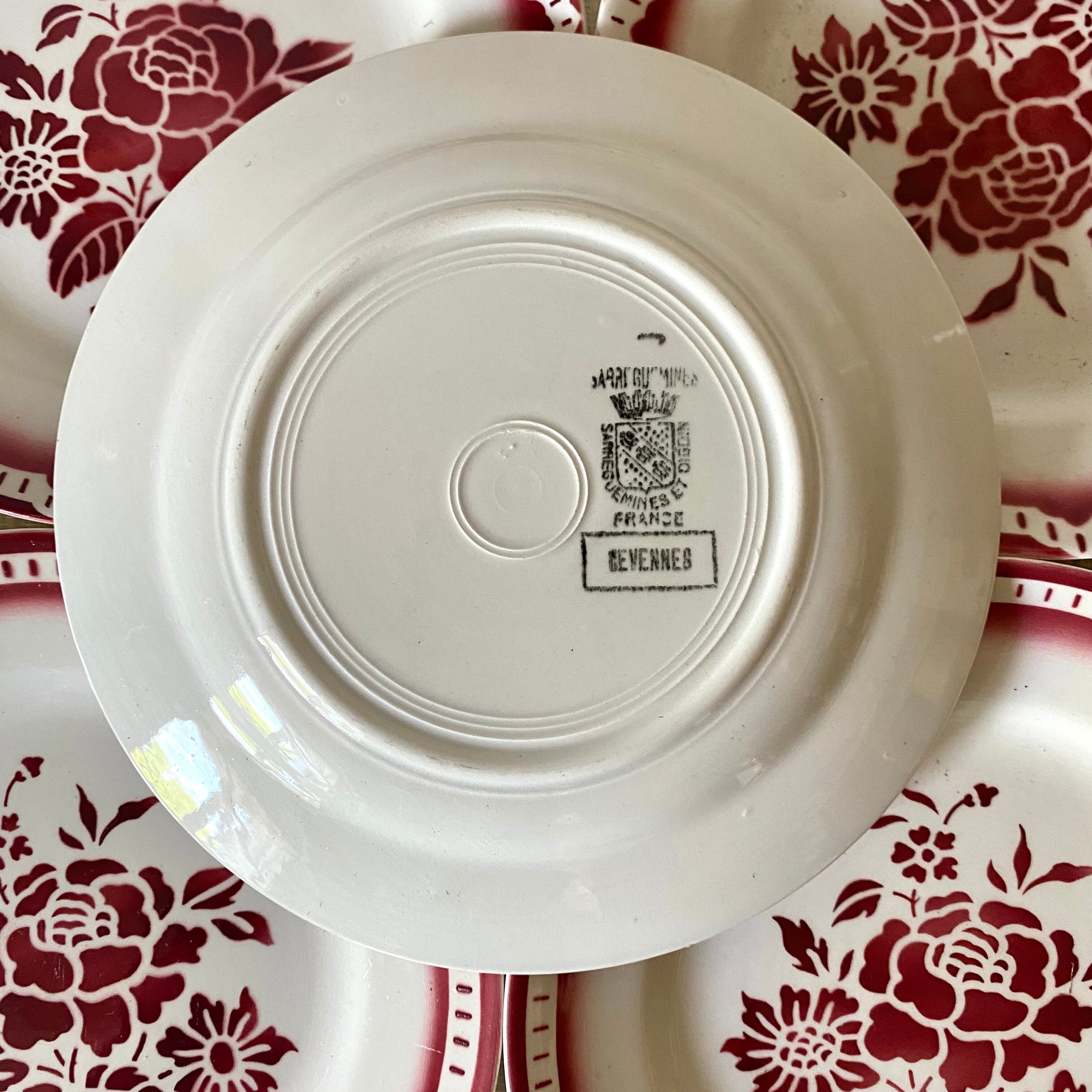 Digoin Cévennes dessert plates