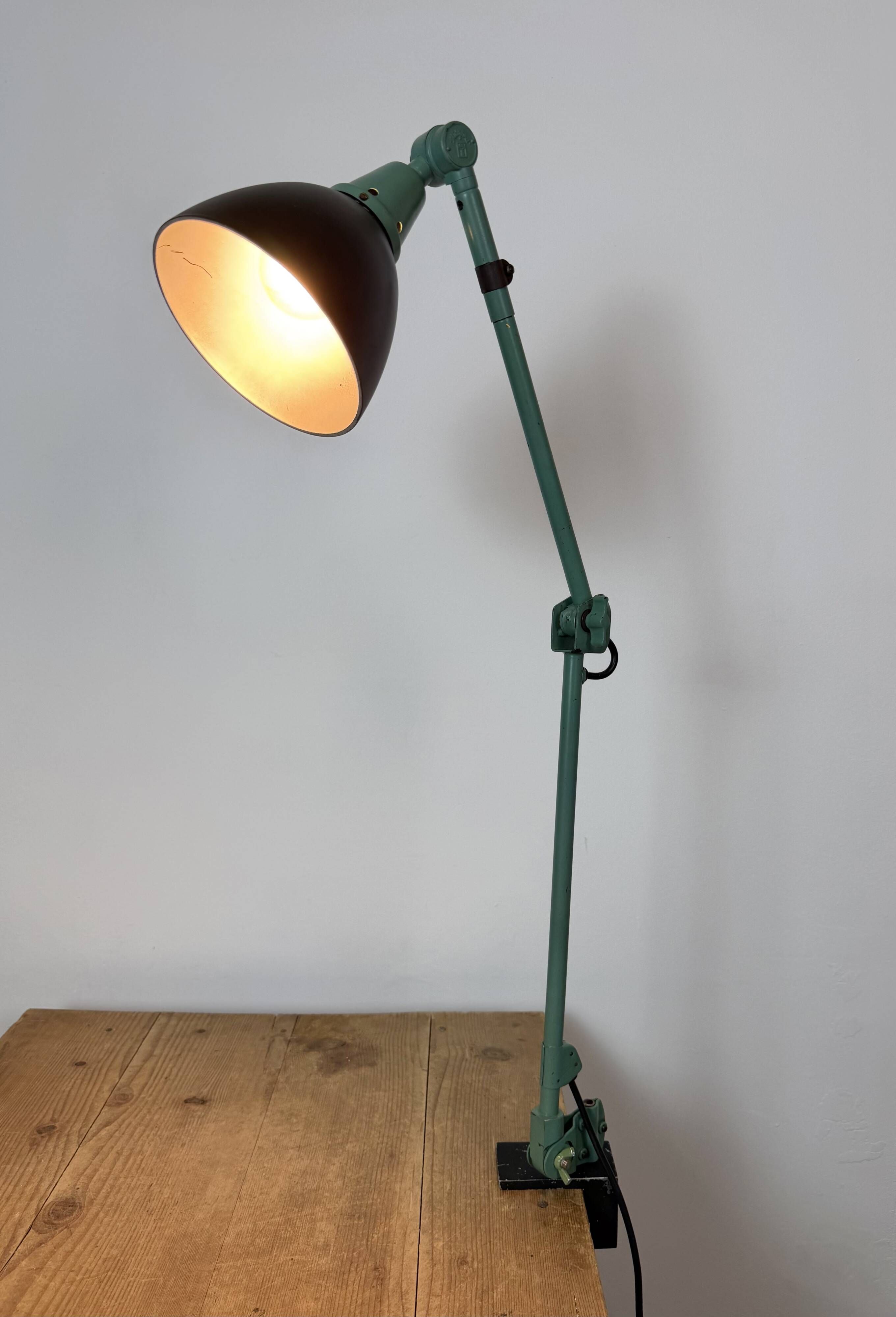 Green Industrial Workshop Desk Lamp by Curt Fischer for Midgard, 1950s