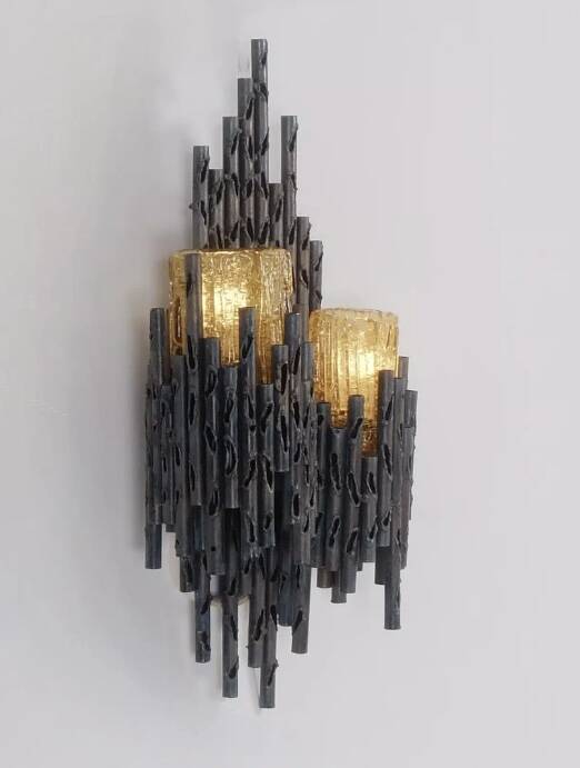 Lampes murales brutalistes Fantoni