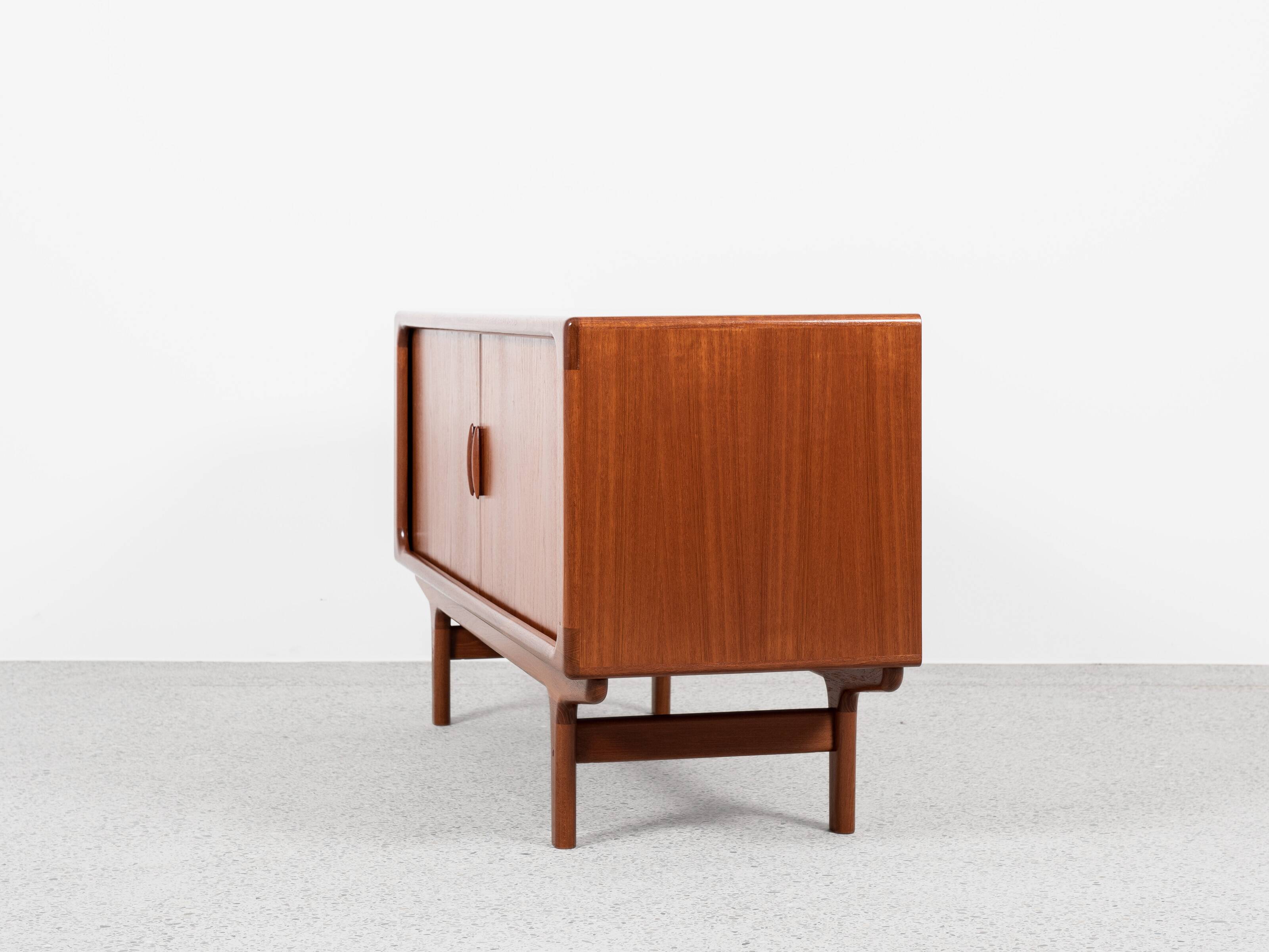 Mid-century Danish teak sideboard with tambour doors by Dyrlund 1960s - 170 cm