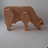 Decorative wooden cow or toy