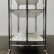 Vintage German folding service trolley with 3 shelves, 1970s.