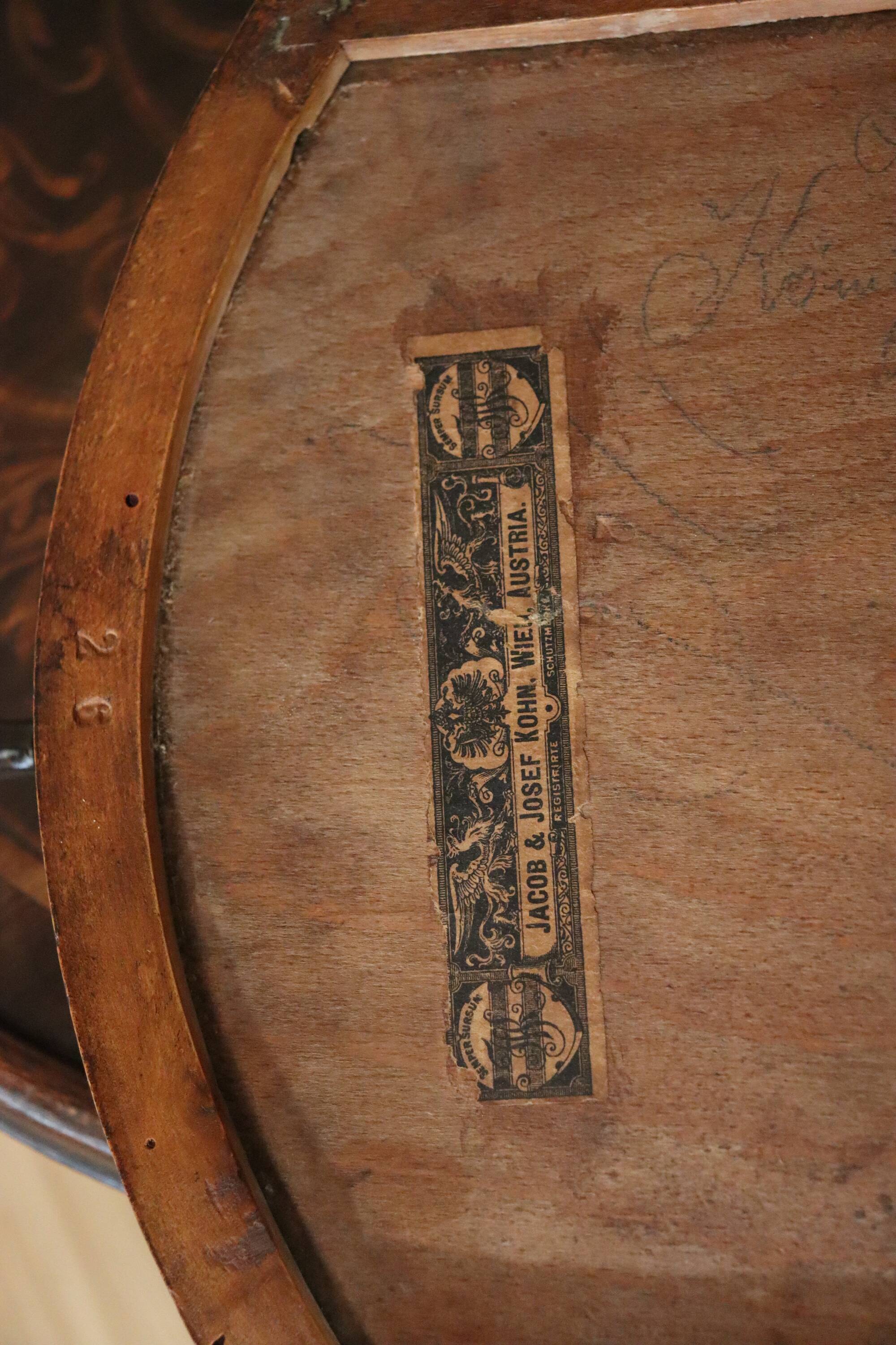 Meuble de toilette bois courbé style Thonet