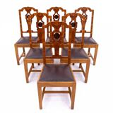 Un ensemble de chaises Art Déco, années 1940, Pologne.