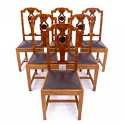 Un ensemble de chaises Art Déco, années 1940, Pologne.