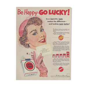 Publicité Lucy Strike - 1980