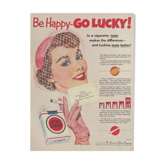 Advertisement Lucy Strike Screen Printing 1980