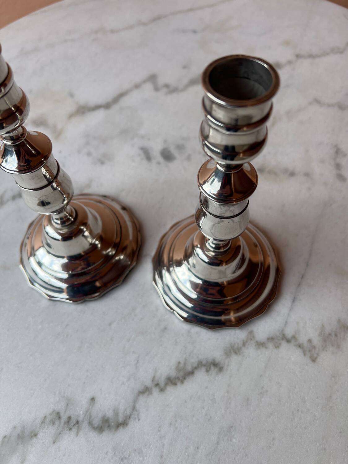 Zinc Candlesticks La Vieille Montagne