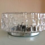 Round ceiling lamp in bulled glass / vintage 60s/70s