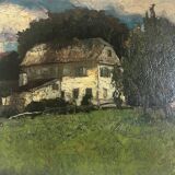 HST painting "Country House" German early 20th century
