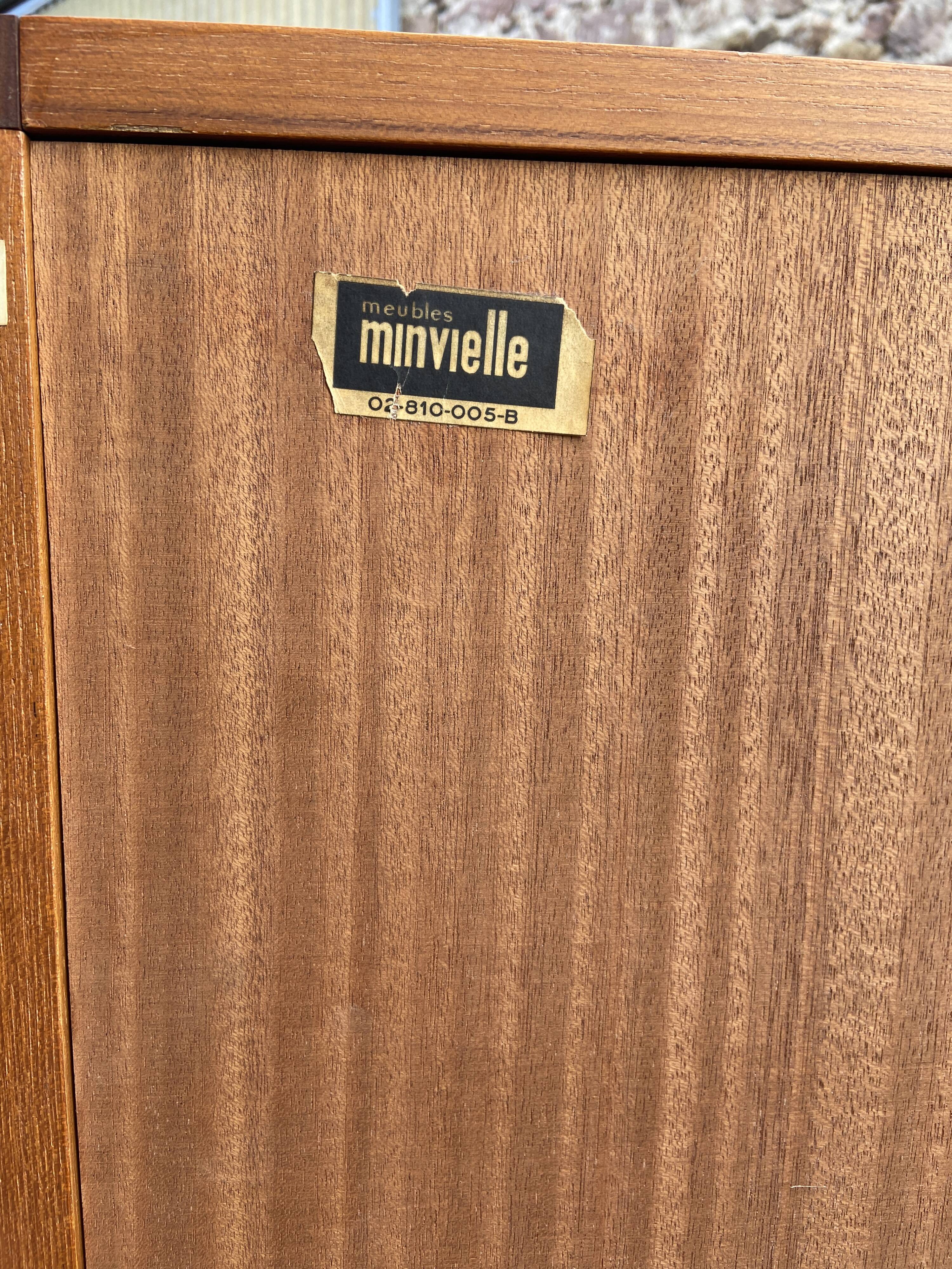 Mid-century scandinavian minvielle shelf, 1960 modular