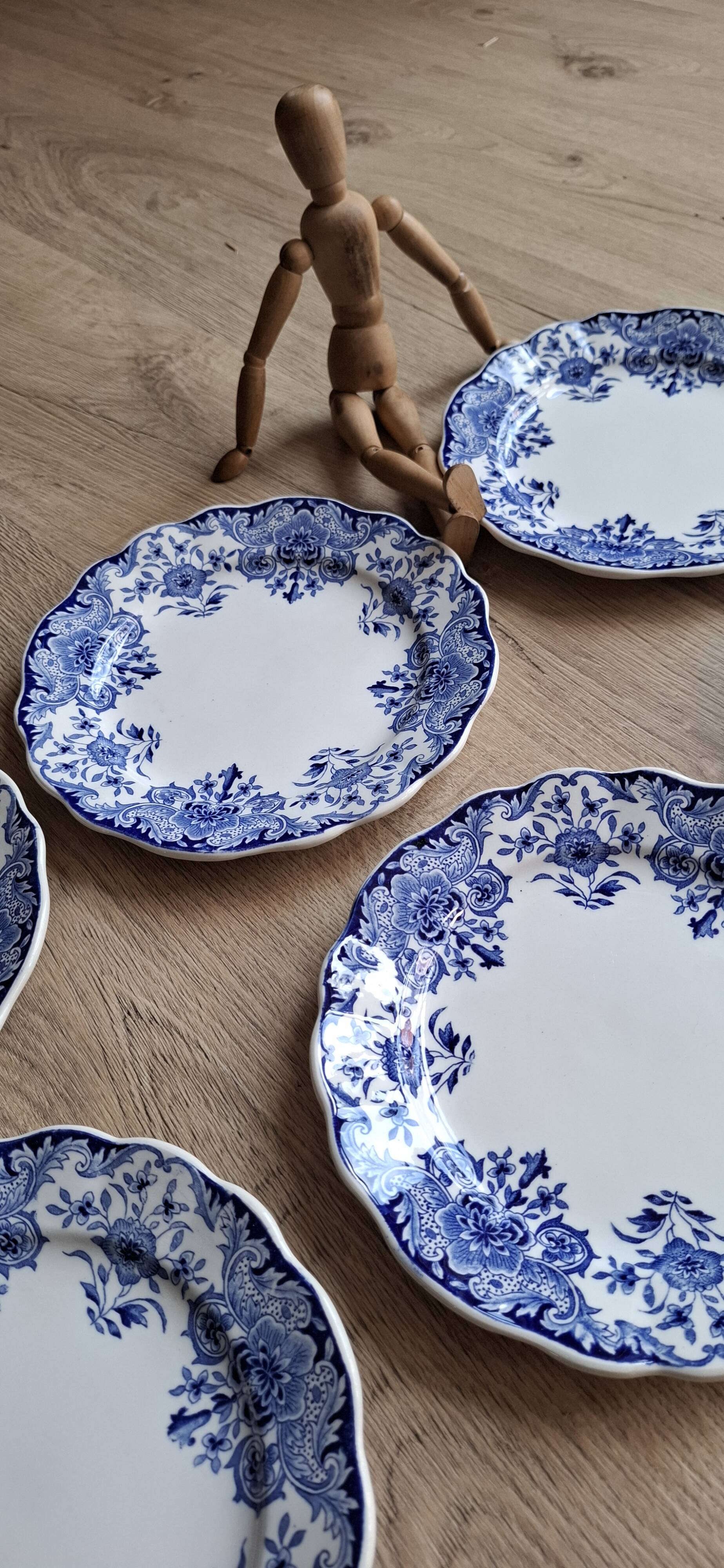 Set 6 assiettes plates Dordrecht 1920