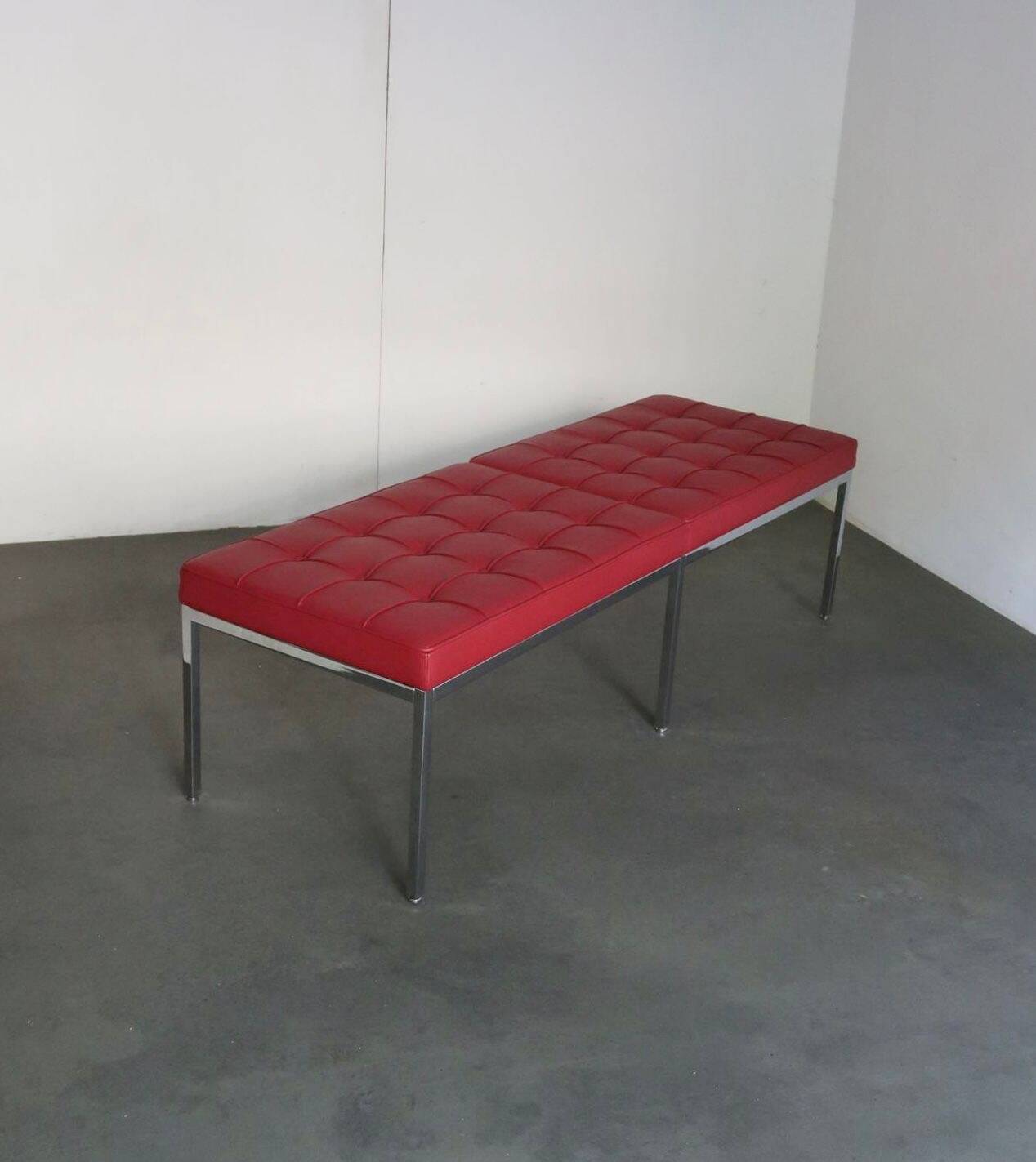 Florence Knoll leather bench