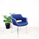 Armchair 60s blue shadow
