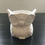 Cache pot hibou blanc