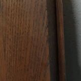 Paire d'anciennes portes en bois chêne sculpté
