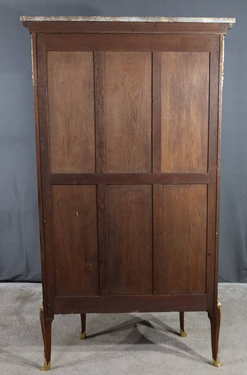 Mahogany Showcase, Transition Louis XV Louis XVI style – 1900