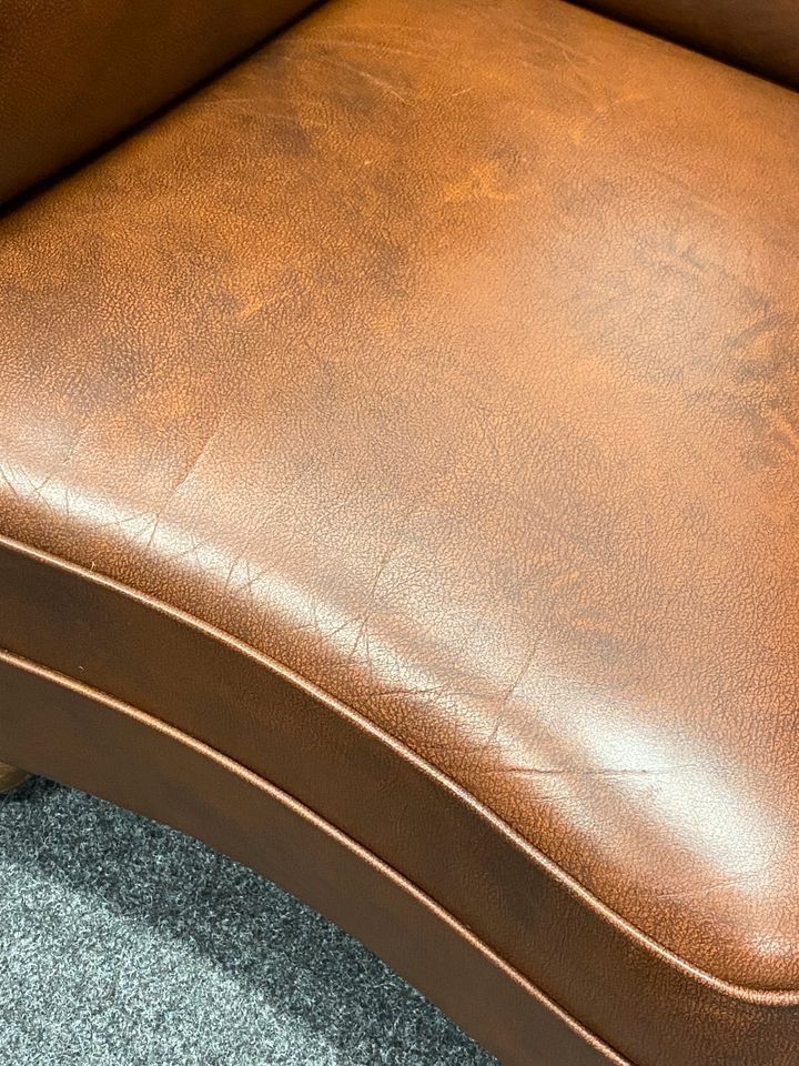 Vintage chesterfield style wingback armchair