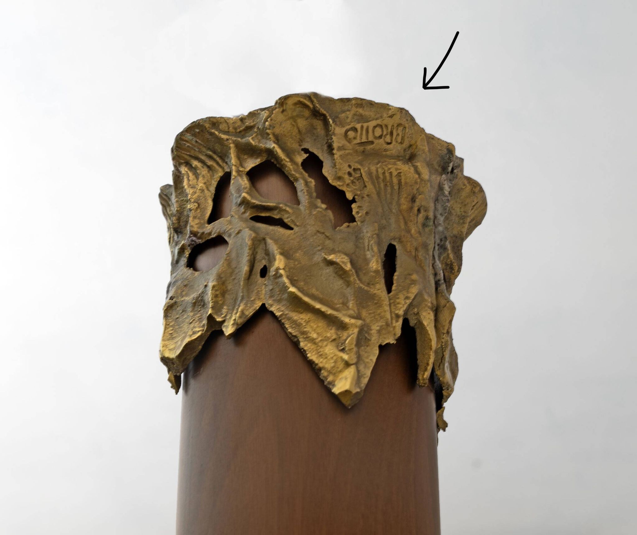 Angelo Brotto - Murano glass and bronze chandelier - Mid-Century - Esperia,