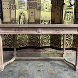 Flat desk with solid oak Henri II aero gummed