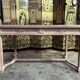 Flat desk with solid oak Henri II aero gummed
