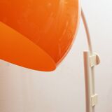 1970s floor lamp /arc lamp i white and orange