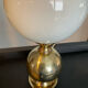 Vintage lamp in brass and opaline 70s