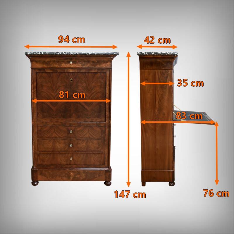 Mahogany and Burl Mahogany Secretary, Restoration Period – Part 1 X