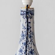 Antique Delft Style Blue and White Ceramic Table Lamp by Samson, circa 1880-1910