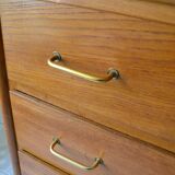 Chest of drawers 60s 4 drawers blond oak