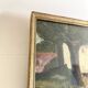 Huile vers 1900, cadre bois et vitre