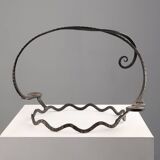 Glass and metal Art Deco Fruit Bowl, France 1920s