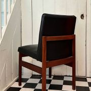 Mid-Century Teak and Vinyl Dining / Desk Chair by Vanson