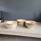 Trio of vintage stoneware bowls