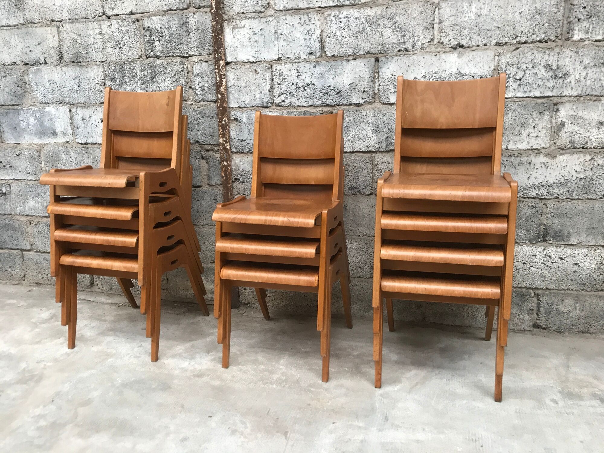 Series of 11 chairs 1950/1960